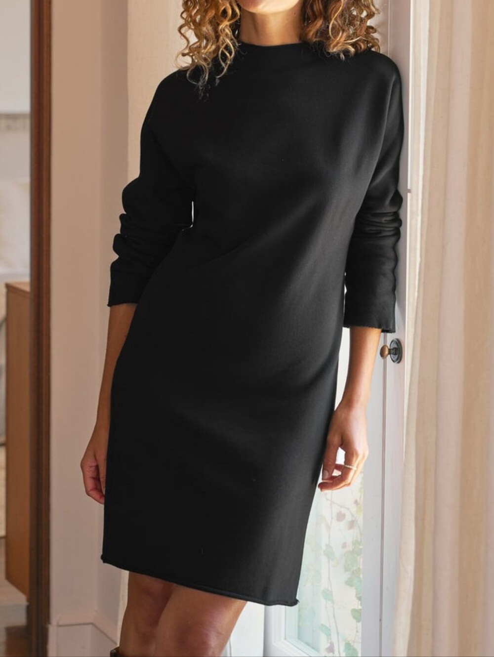 Frank & Eileen Izzie Sweatshirt Party Dress Black Size Medium